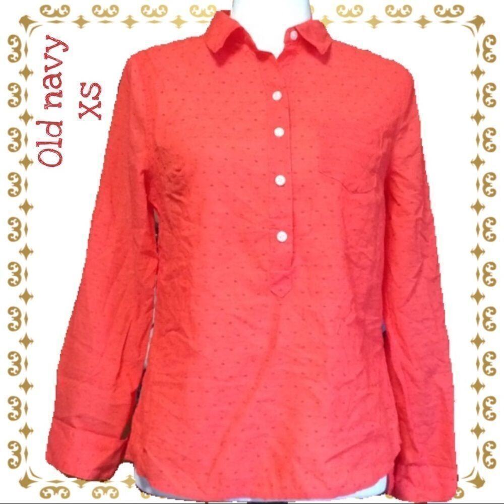 Xs old navy long sleeve Orange dress shirt